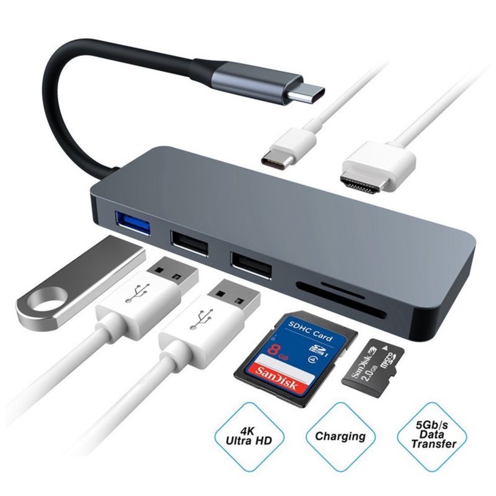 7 in 1 thunderbolt adapter for PC and Mac books NEW